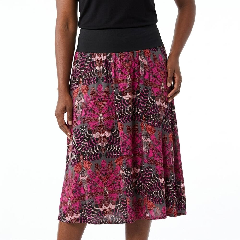 chalkydigits Pink A-Line Midi Skirt Women Size 10